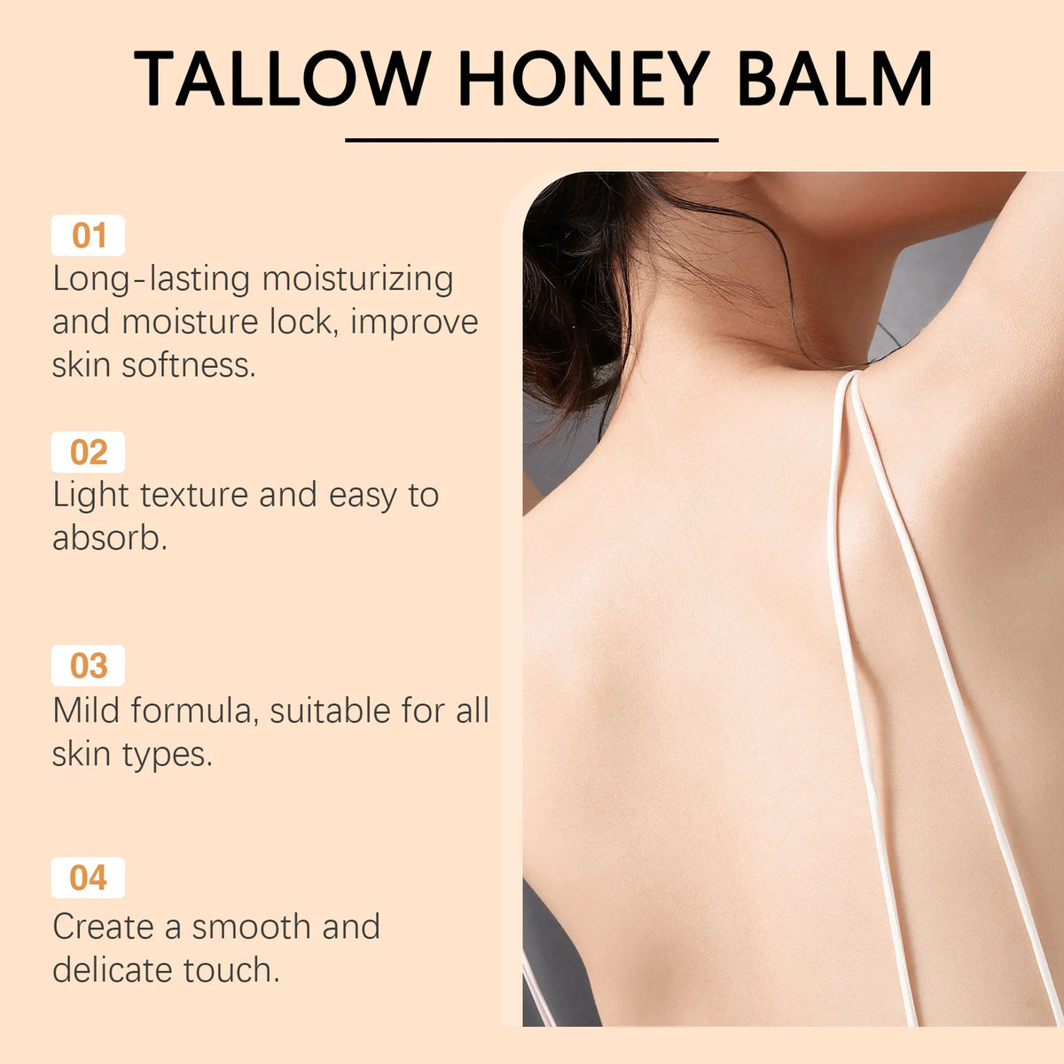 Tallow Honey Cream Glow Hydrating Skin Moisturizer Lotion