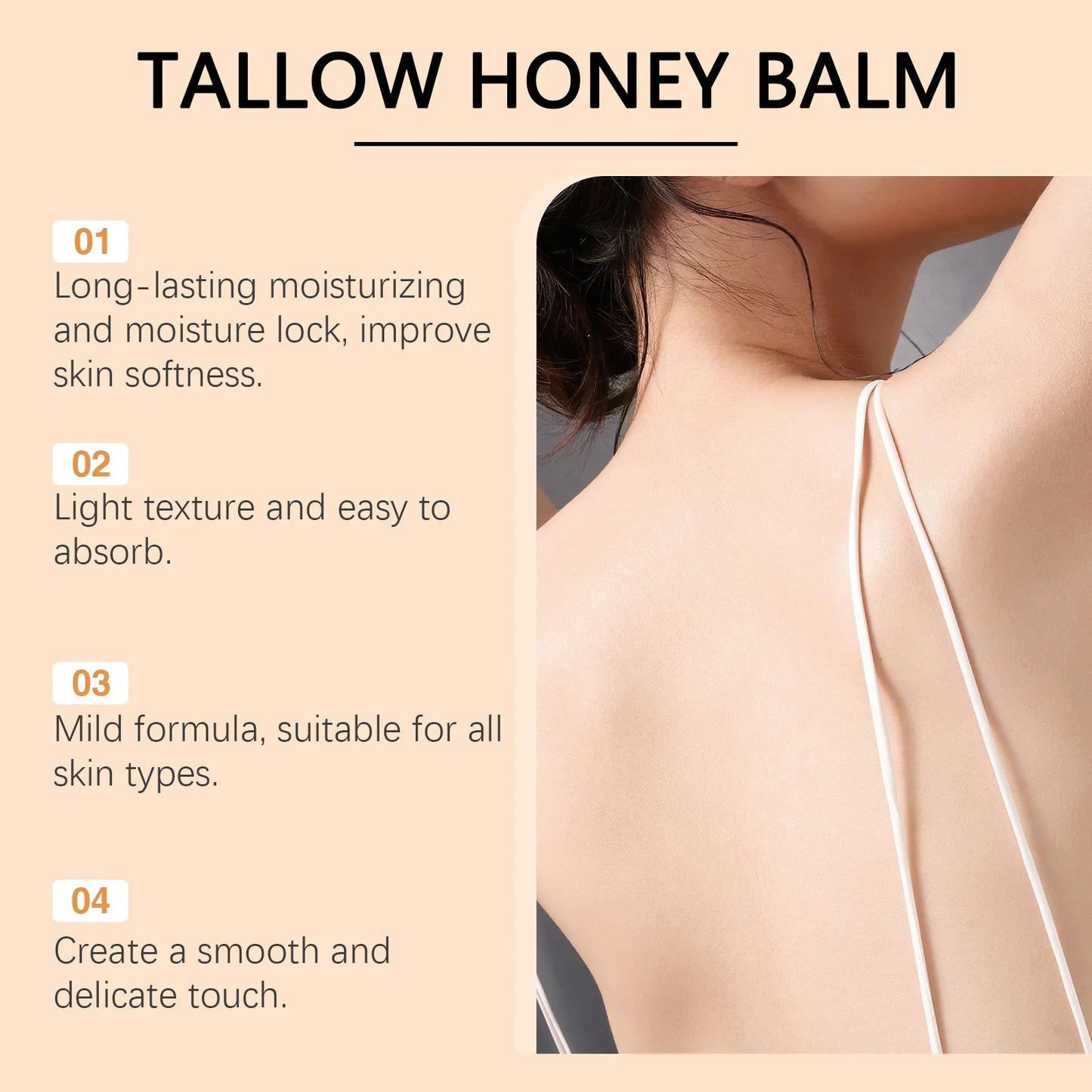 Tallow Honey Cream Glow Hydrating Skin Moisturizer Lotion